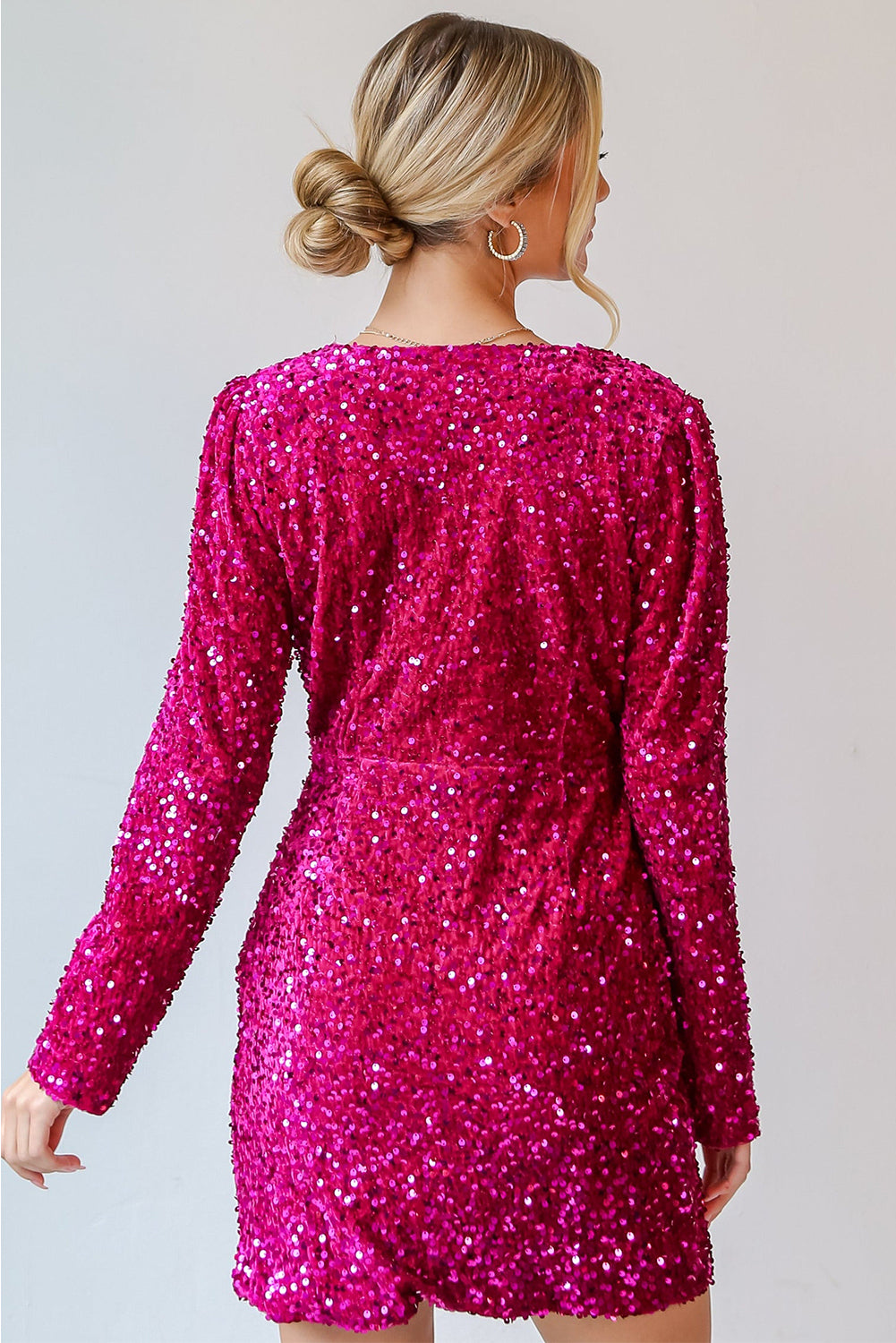 Pitaya Pink Velvet Mini Dress