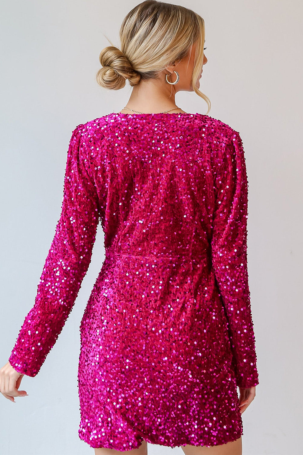 Pitaya Pink Velvet Mini Dress