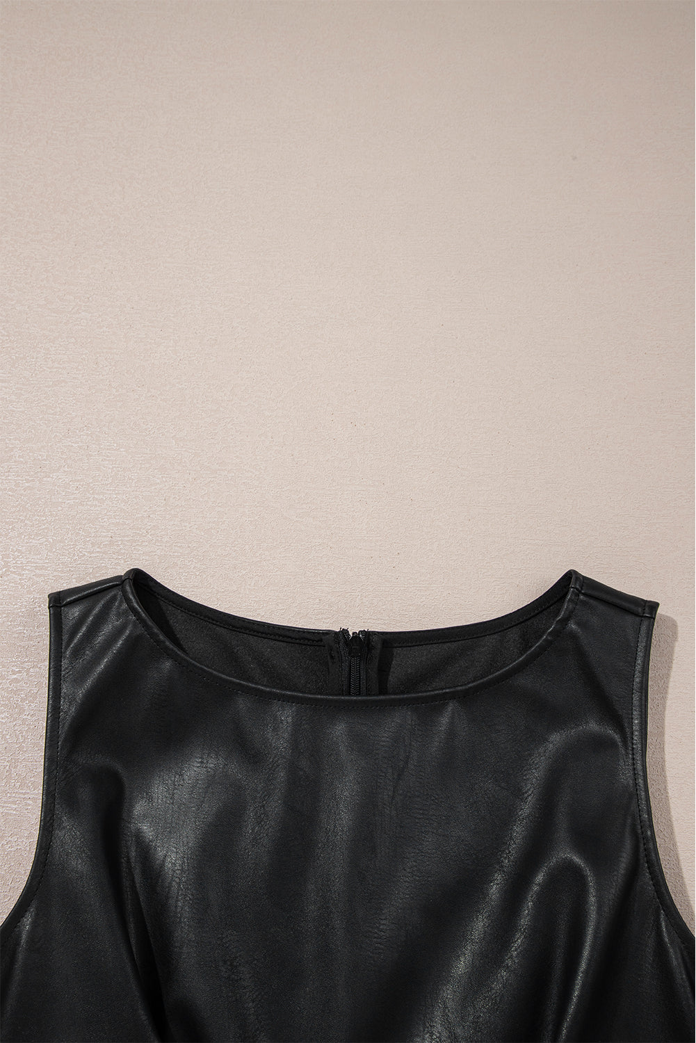 Black Leather Mini Dress