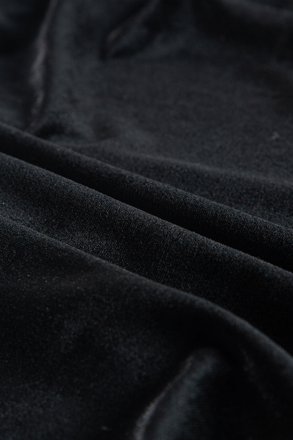 Black Velvet Long Sleeve Mini Dress