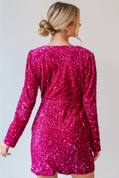 Pitaya Pink Velvet Mini Dress