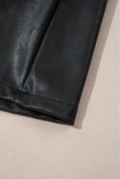 Black Leather Mini Dress