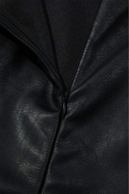 Black Leather Mini Dress
