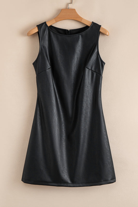 Black Leather Mini Dress