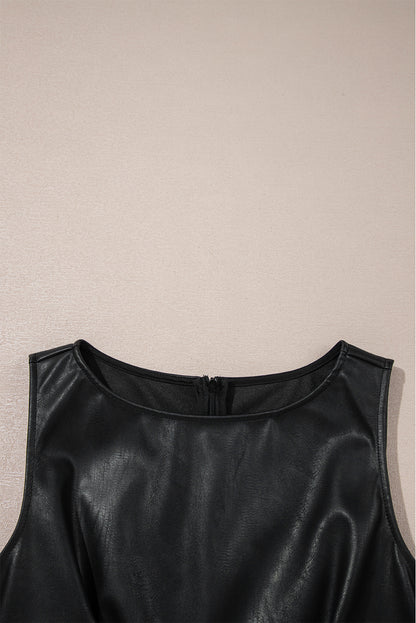 Black Leather Mini Dress