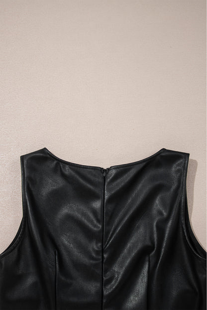 Black Leather Mini Dress